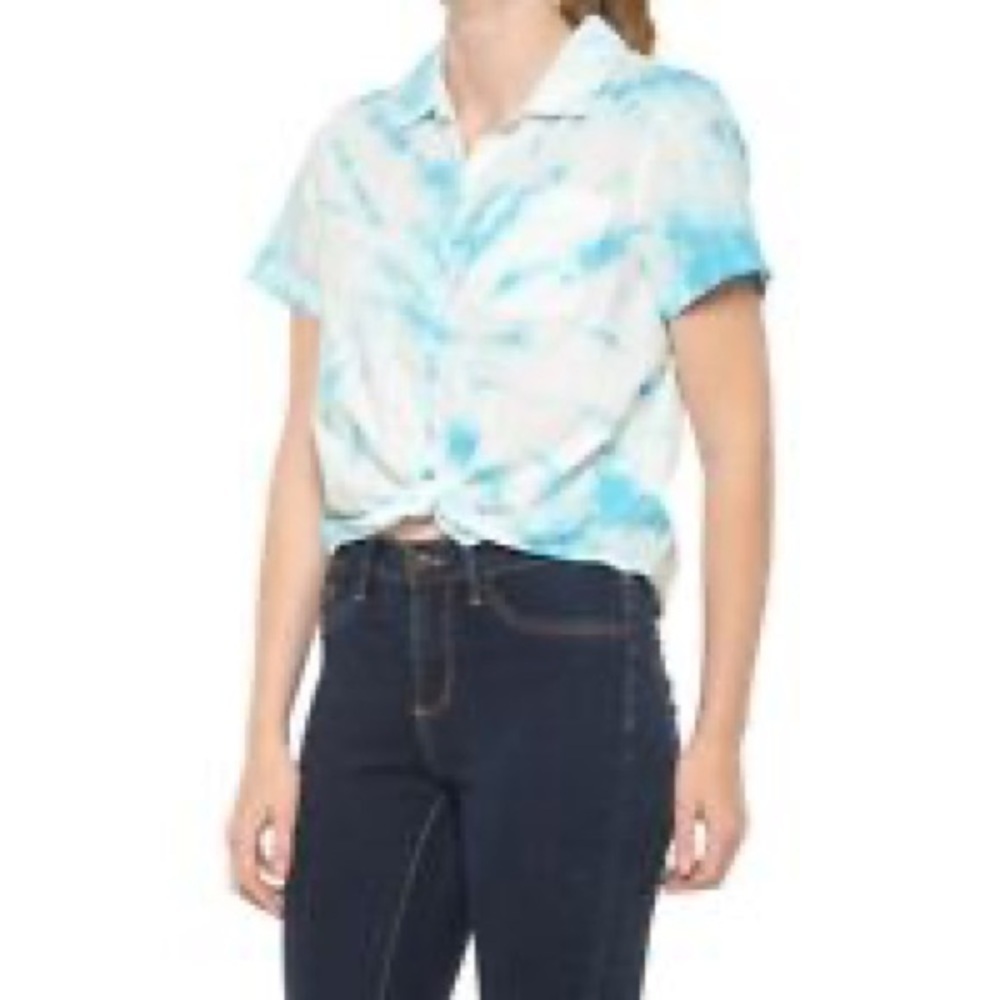 NWT! Lucky Brand Tie Dye S/S Button Down​​​​​